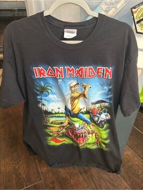 Iron Maiden Hanes Black T‑Shirt concert final frontier Florida 2011